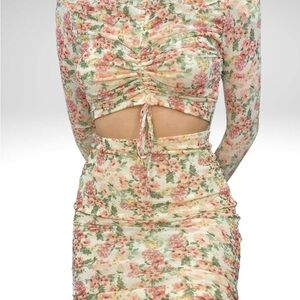 Sexy floral mini dress